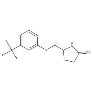 5-({[4-(Trifluoromethyl)pyridin-2-yl]oxy}methyl)pyrrolidin-2-one Structure