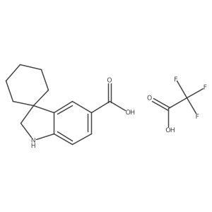 Spiro[cyclohexane-1,3'-indoline]-5'-carboxylicacid trifluoroacetate结构式
