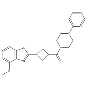 (1-(4-Methoxybenzo[d]thiazol-2-yl)azetidin-3-yl)(4-(pyridin-2-yl)piperazin-1-yl)methanone结构式