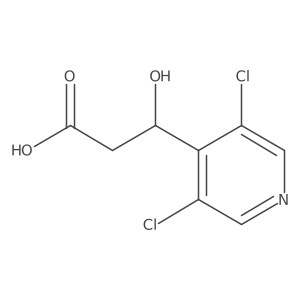 (3R)-3-(3,5-dichloropyridin-4-yl)-3-hydroxypropanoic acid结构式