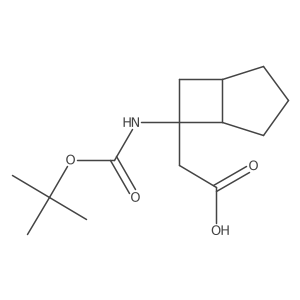 rac-2-[(1R,5R)-6-{[(tert-butoxy)carbonyl]amino}bicyclo[3.2.0]heptan-6-yl]acetic acid Structure