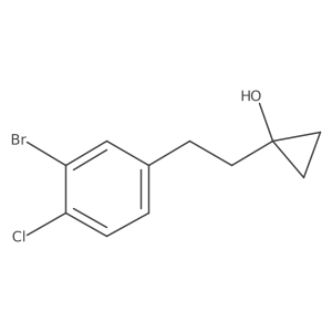 1-[2-(3-Bromo-4-chlorophenyl)ethyl]cyclopropan-1-ol结构式