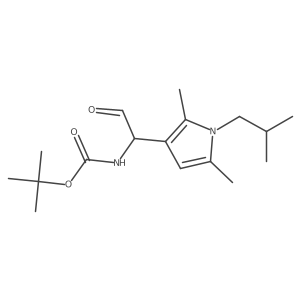 tert-butyl N-{1-[2,5-dimethyl-1-(2-methylpropyl)-1H-pyrrol-3-yl]-2-oxoethyl}carbamate结构式