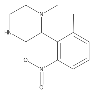 1-Methyl-2-(2-methyl-6-nitrophenyl)piperazine结构式