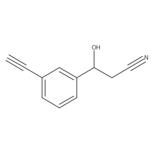 3-(3-Ethynylphenyl)-3-hydroxypropanenitrile Structure