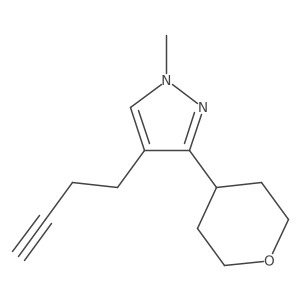 4-(but-3-yn-1-yl)-1-methyl-3-(oxan-4-yl)-1H-pyrazole Structure