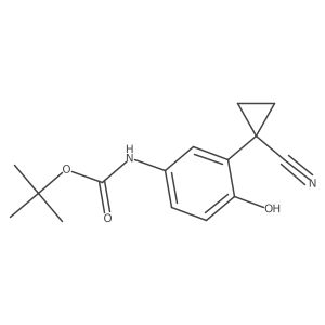 tert-butyl N-[3-(1-cyanocyclopropyl)-4-hydroxyphenyl]carbamate Structure