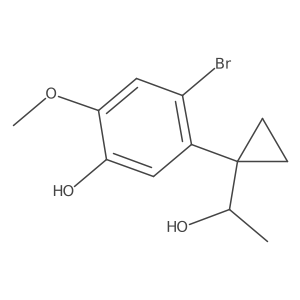 4-Bromo-5-[1-(1-hydroxyethyl)cyclopropyl]-2-methoxyphenol Structure