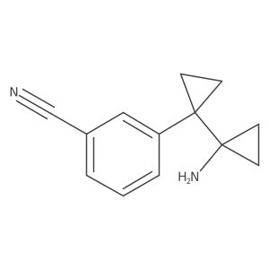3-[1-(1-Aminocyclopropyl)cyclopropyl]benzonitrile结构式