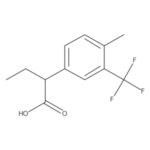 2-[4-Methyl-3-(trifluoromethyl)phenyl]butanoic acid结构式