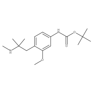 tert-butyl N-{3-methoxy-4-[2-methyl-2-(methylamino)propyl]phenyl}carbamate结构式
