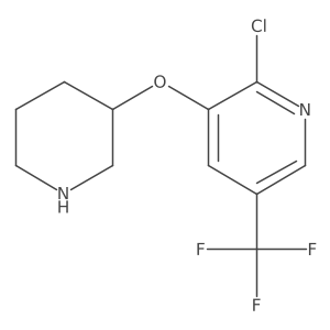 2-Chloro-3-(piperidin-3-yloxy)-5-(trifluoromethyl)pyridine结构式