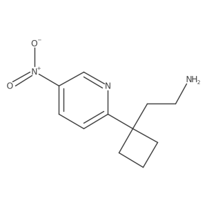 2-[1-(5-Nitropyridin-2-yl)cyclobutyl]ethan-1-amine结构式