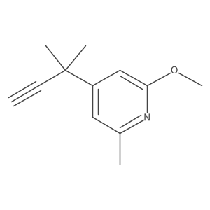 2-Methoxy-6-methyl-4-(2-methylbut-3-yn-2-yl)pyridine结构式