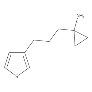 1-[3-(Thiophen-3-yl)propyl]cyclopropan-1-amine结构式