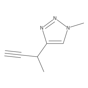 4-(but-3-yn-2-yl)-1-methyl-1H-1,2,3-triazole结构式