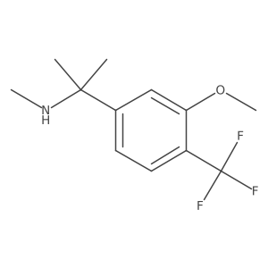 {2-[3-Methoxy-4-(trifluoromethyl)phenyl]propan-2-yl}(methyl)amine结构式