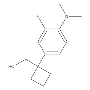 {1-[4-(Dimethylamino)-3-fluorophenyl]cyclobutyl}methanol结构式
