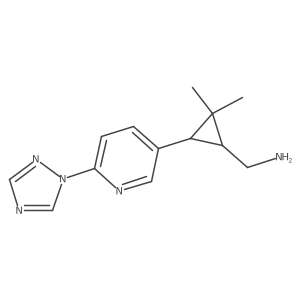 {2,2-dimethyl-3-[6-(1H-1,2,4-triazol-1-yl)pyridin-3-yl]cyclopropyl}methanamine Structure