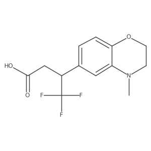 4,4,4-trifluoro-3-(4-methyl-3,4-dihydro-2H-1,4-benzoxazin-6-yl)butanoic acid Structure
