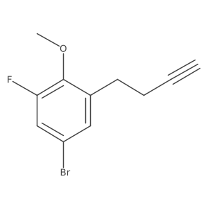 5-Bromo-1-(but-3-yn-1-yl)-3-fluoro-2-methoxybenzene Structure