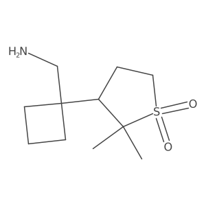 3-[1-(Aminomethyl)cyclobutyl]-2,2-dimethyl-1lambda6-thiolane-1,1-dione结构式