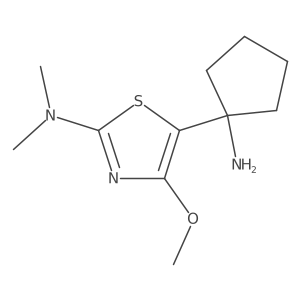 5-(1-aminocyclopentyl)-4-methoxy-N,N-dimethyl-1,3-thiazol-2-amine Structure
