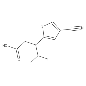 3-(4-Cyanothiophen-2-yl)-4,4-difluorobutanoic acid Structure