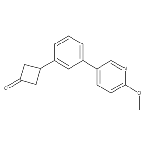 3-[3-(6-Methoxypyridin-3-yl)phenyl]cyclobutan-1-one结构式