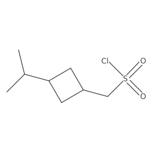 (3-Propan-2-ylcyclobutyl)methanesulfonyl chloride结构式