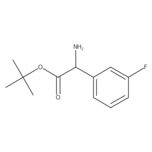 Tert-butyl 2-amino-2-(3-fluorophenyl)acetate Structure