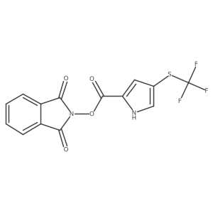 1,3-dioxo-2,3-dihydro-1H-isoindol-2-yl 4-[(trifluoromethyl)sulfanyl]-1H-pyrrole-2-carboxylate结构式