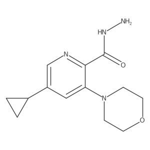 5-Cyclopropyl-3-(4-morpholinyl)-2-pyridinecarboxylic acid hydrazide结构式