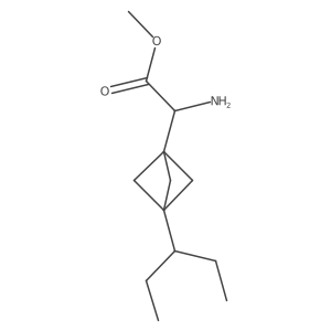 Methyl 2-amino-2-(3-pentan-3-yl-1-bicyclo[1.1.1]pentanyl)acetate Structure