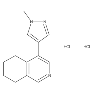 4-(1-methyl-1H-pyrazol-4-yl)-5,6,7,8-tetrahydroisoquinoline dihydrochloride结构式