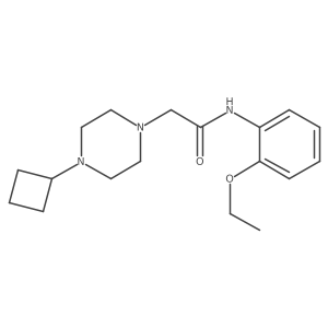 2-(4-cyclobutylpiperazin-1-yl)-N-(2-ethoxyphenyl)acetamide Structure