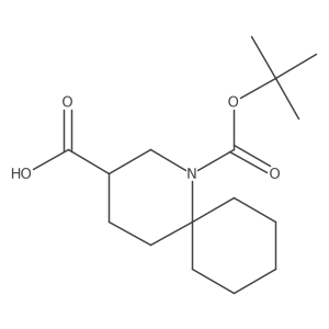 1-[(2-Methylpropan-2-yl)oxycarbonyl]-1-azaspiro[5.5]undecane-3-carboxylic acid Structure
