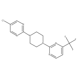 5-Chloro-2-{4-[4-(trifluoromethyl)pyrimidin-2-yl]piperazin-1-yl}pyrimidine Structure