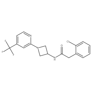 2-(2-chlorophenyl)-N-{1-[4-(trifluoromethyl)pyridin-2-yl]azetidin-3-yl}acetamide结构式