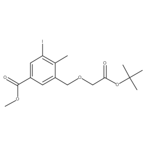 Methyl 3-{[2-(tert-butoxy)-2-oxoethoxy]methyl}-5-iodo-4-methylbenzoate结构式