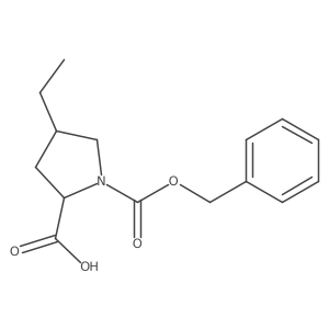 rac-(2R,4R)-1-[(benzyloxy)carbonyl]-4-ethylpyrrolidine-2-carboxylic acid Structure