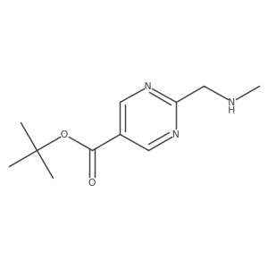 Tert-butyl 2-[(methylamino)methyl]pyrimidine-5-carboxylate Structure