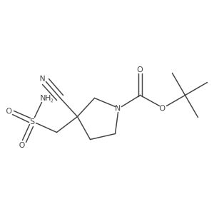 Tert-butyl 3-cyano-3-(sulfamoylmethyl)pyrrolidine-1-carboxylate Structure