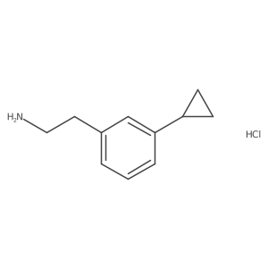 2-(3-Cyclopropylphenyl)ethan-1-amine hydrochloride Structure