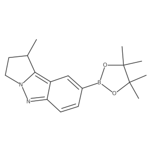 1-methyl-8-(4,4,5,5-tetramethyl-1,3,2-dioxaborolan-2-yl)-2,3-dihydro-1H-pyrrolo[1,2-b]indazole结构式