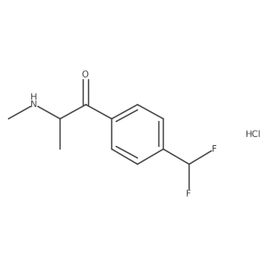 1-[4-(Difluoromethyl)phenyl]-2-(methylamino)propan-1-one hydrochloride Structure