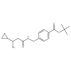 Tert-butyl 4-[(3-amino-3-cyclopropylpropanamido)methyl]benzoate Structure