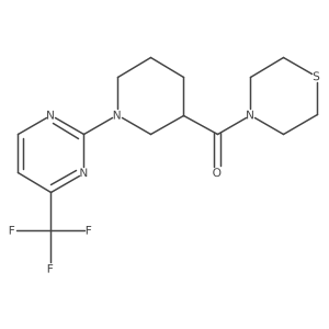 4-{1-[4-(Trifluoromethyl)pyrimidin-2-yl]piperidine-3-carbonyl}thiomorpholine结构式