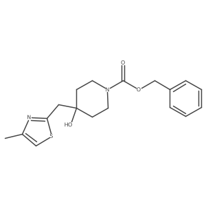 Benzyl 4-hydroxy-4-[(4-methyl-1,3-thiazol-2-yl)methyl]piperidine-1-carboxylate结构式