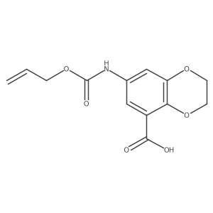 7-{[(Prop-2-en-1-yloxy)carbonyl]amino}-2,3-dihydro-1,4-benzodioxine-5-carboxylic acid结构式